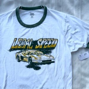 Urban Outfitters BDG ringer tee Legal Speed hot rod print t-shirt men’s medium